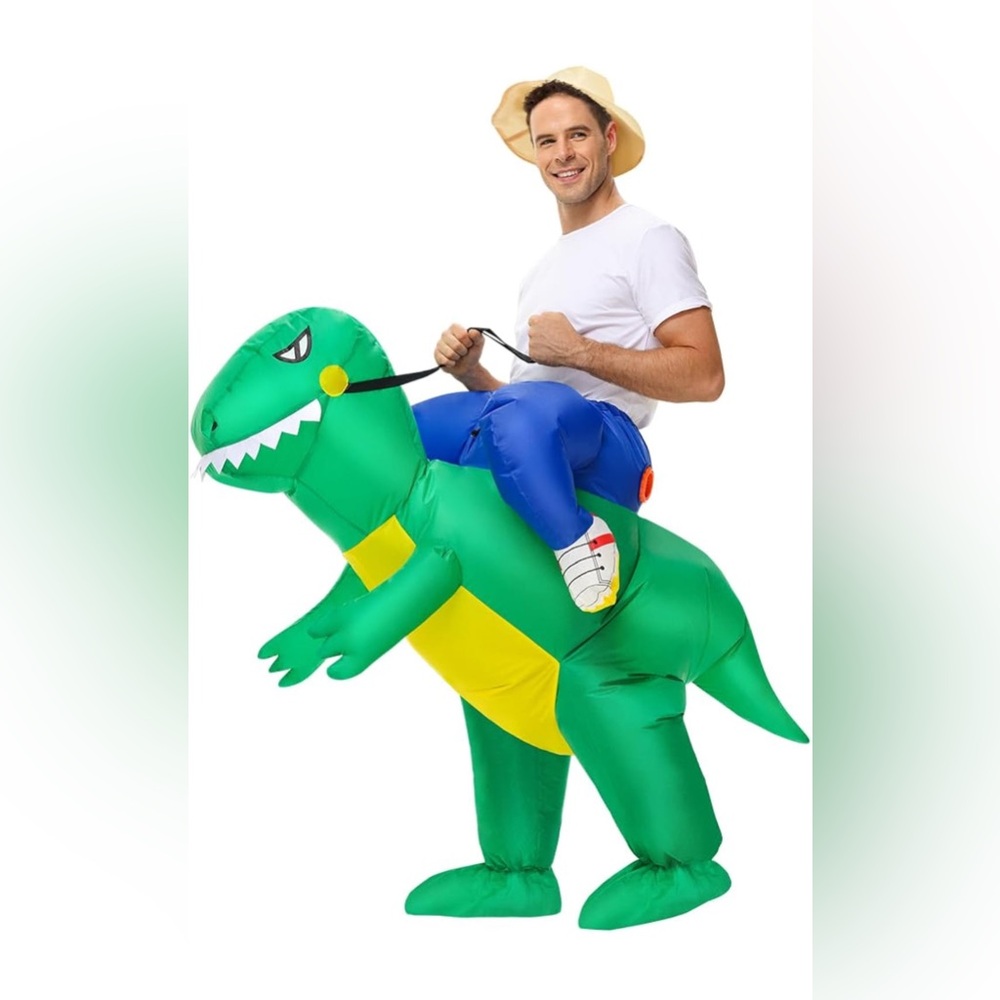 Inflatable Dinosaur Costume with Fan